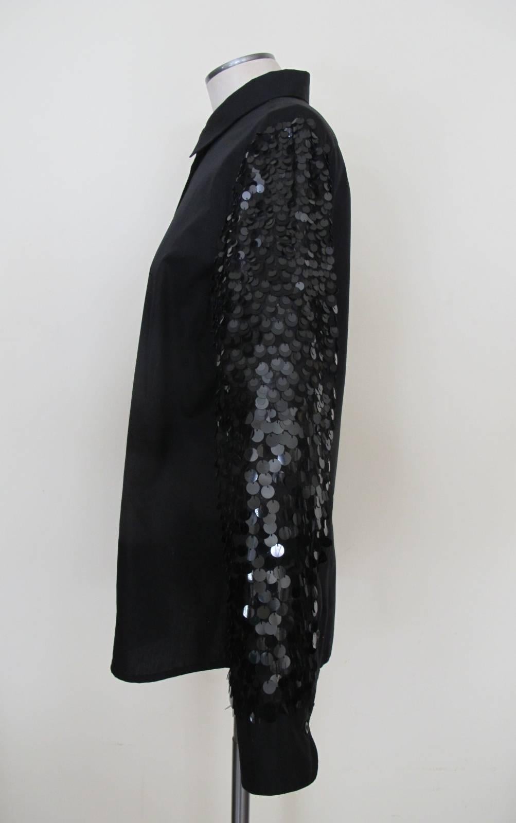 Women's Dries Van Noten Black Sequined Jacket/Blouse For Sale