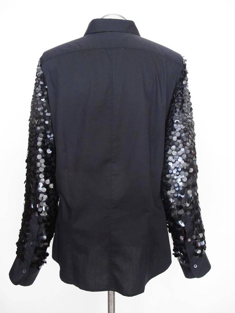 Dries Van Noten Black Sequined Jacket/Blouse For Sale 1
