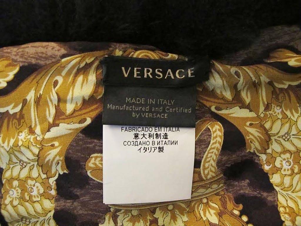 2012 New Versace Black Fox Wrap For Sale 2