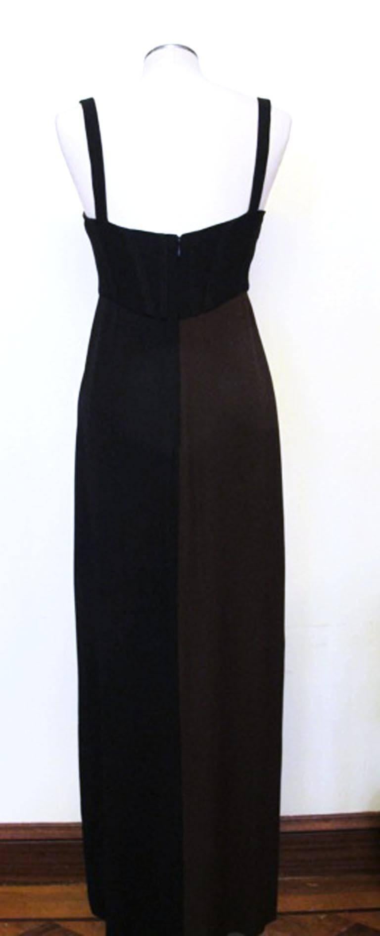 Black NEW Spring 2007 Gianni Versace Geometric Swirl Print Gown For Sale