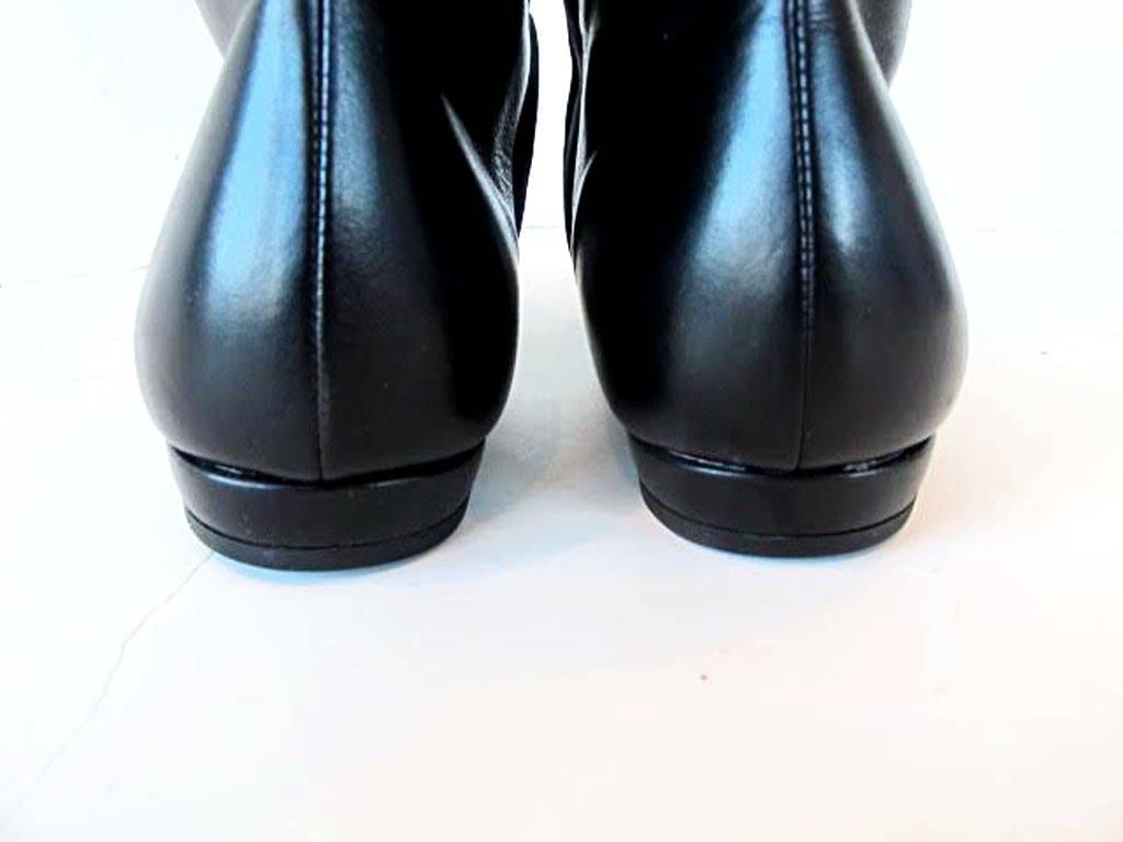 NEW Christian Louboutin Black Leather Flat 15