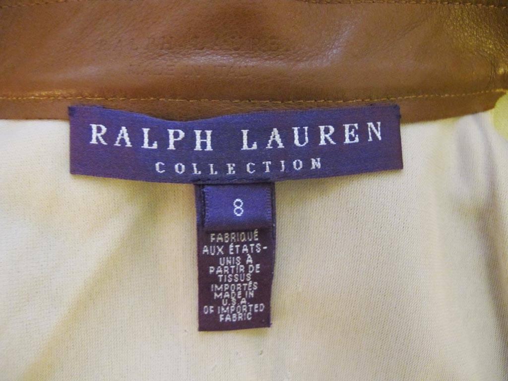 Ralph Lauren Collection Sheath Dress with Leather Collar For Sale 3