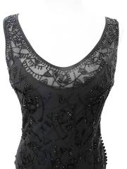 John Galliano for Christian Dior Sleeveless Black Beaded Gown