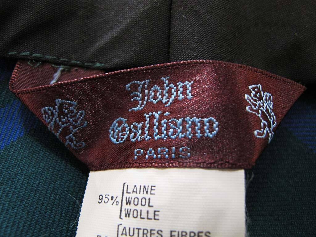 John Galliano Rainbow-Scotch Plaid Slacks For Sale 2