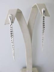 Tiffany & Co. Elsa Peretti Serpentine Snake Sterling Silver Drop Earrings