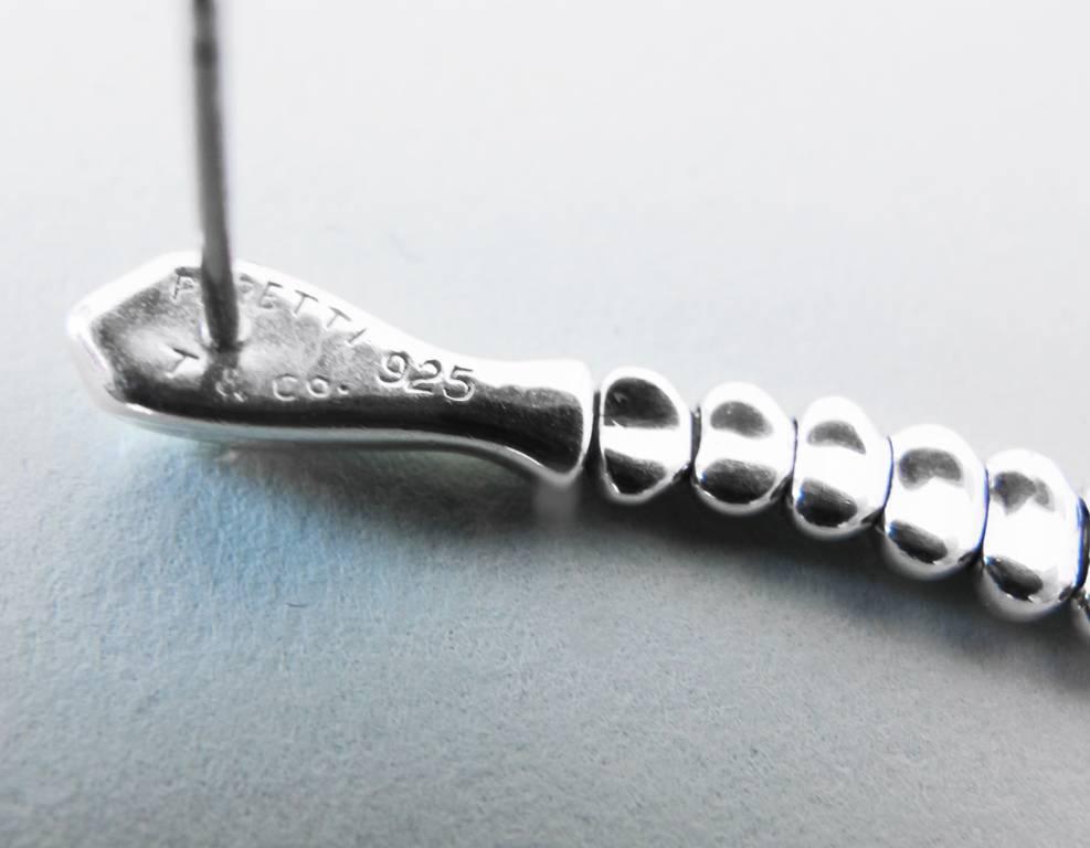 Women's Tiffany & Co. Elsa Peretti Serpentine Snake Sterling Silver Drop Earrings
