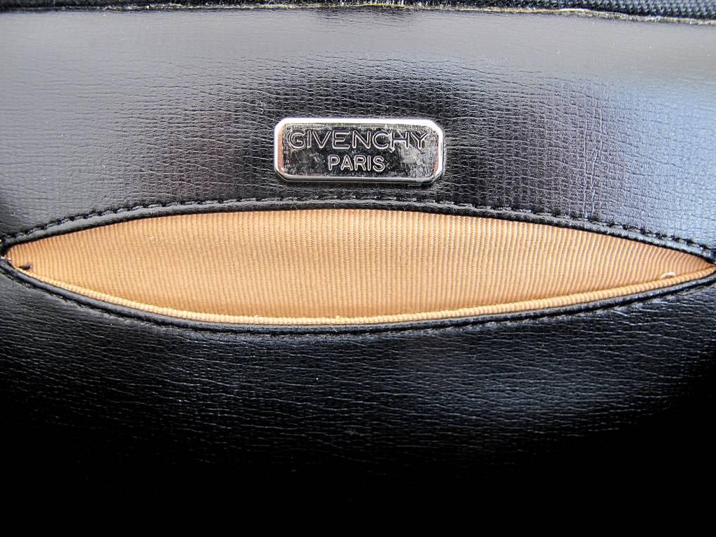 Givenchy Black Velvet Clutch with Rhinestone Clasp For Sale 1