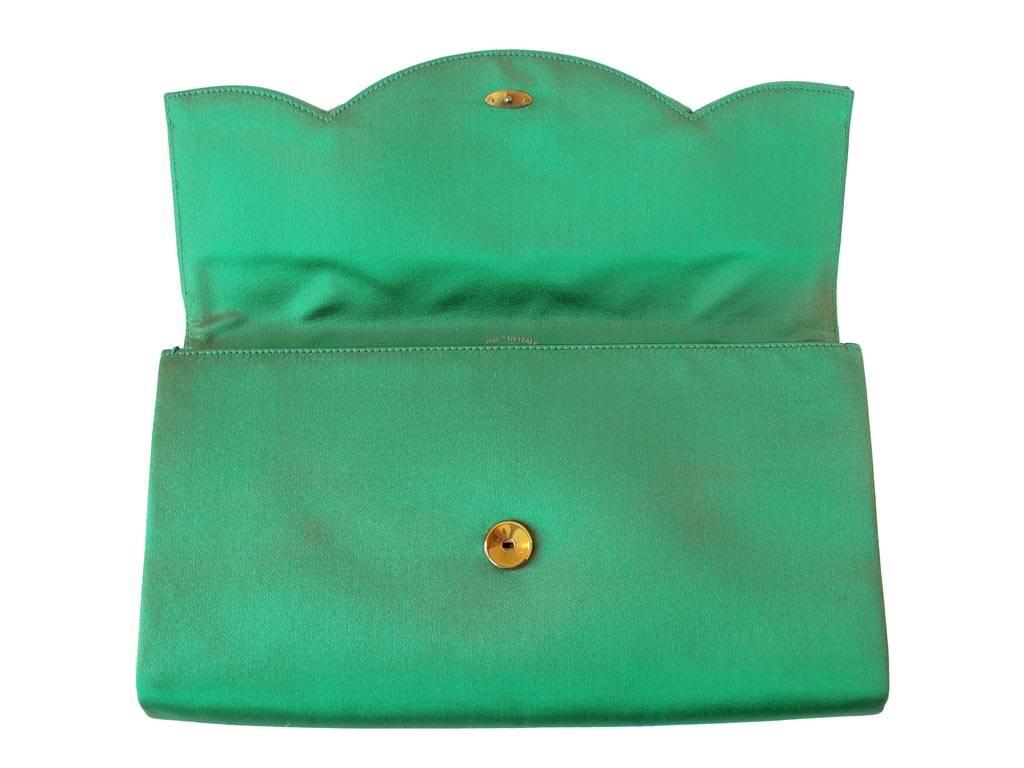 kelly green clutch purse