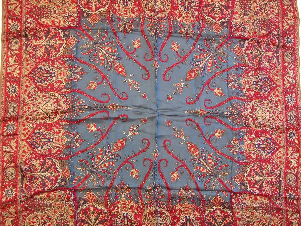 1980's vintage Perry Ellis ethnic floral print scarf in tones of red, burgundy, teal, navy and gold. 100% silk.

YOUR PURCHASE BENEFITS THOSE WHO ARE DEVELOPMENTALLY DISABLED.