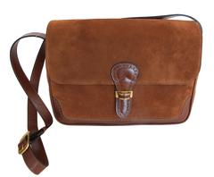 1983 Salvatore Ferragamo Brown Suede Shoulder bag