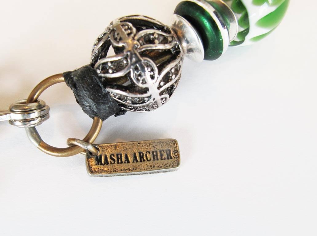 Masha Archer Green Season Beaded Necklace  1