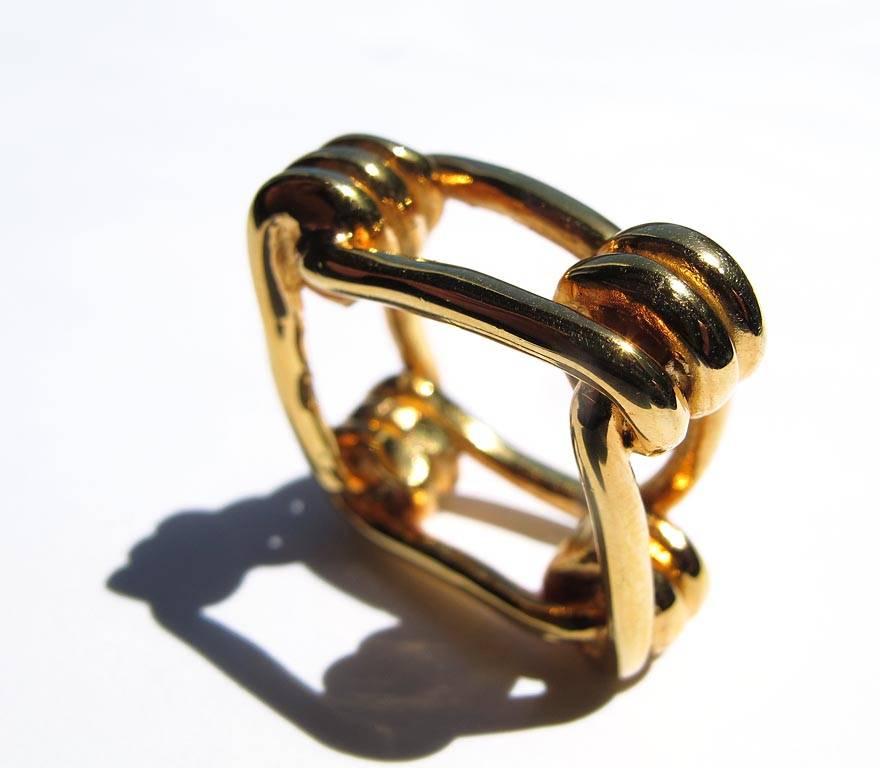 Reed Krakoff Gold-Tone Vampire Chain Ring In New Condition For Sale In San Francisco, CA