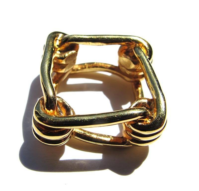 Women's Reed Krakoff Gold-Tone Vampire Chain Ring For Sale