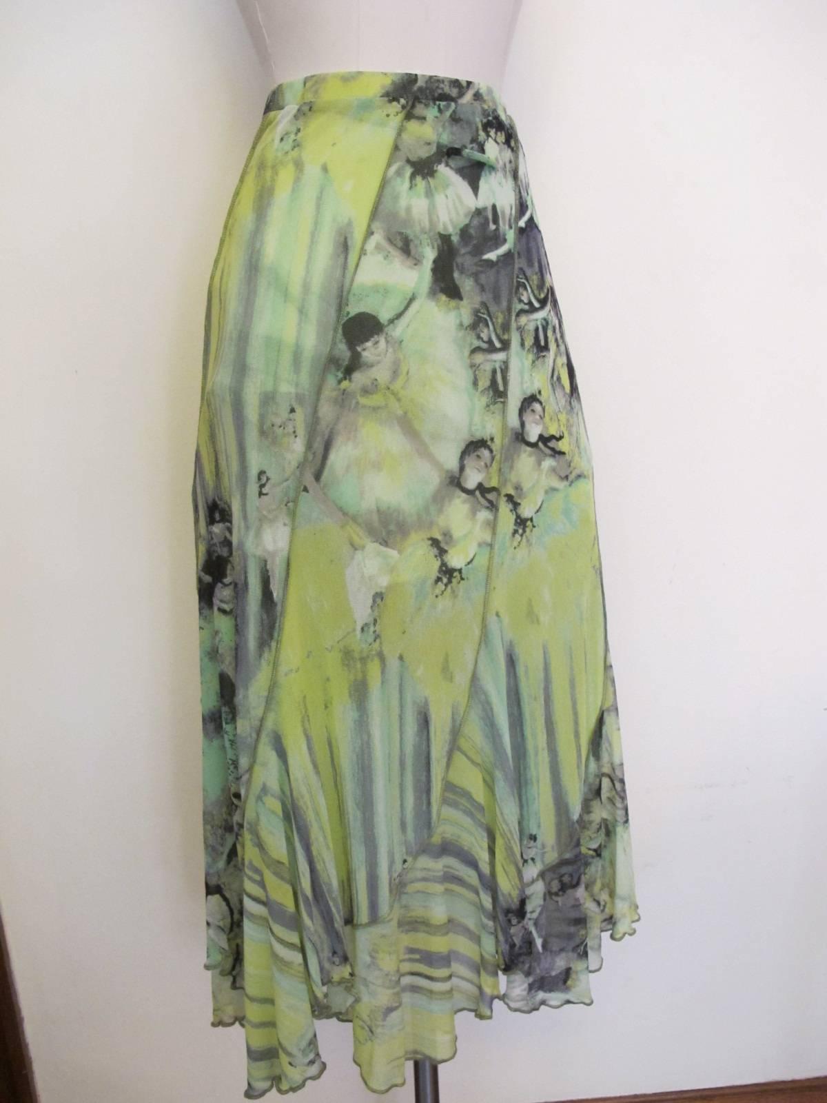 Gray Jean Paul Gaultier Ballerina Theme Umbrella Skirt For Sale