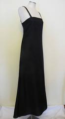 1990's Yves St. Laurent Rive Gauche Black Silk Gazar Evening Gown