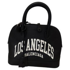Balenciaga Ville S Los Angeles Black Grained Leather Top Handle Bag