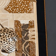 Raffinato foulard vintage Cartier 90 × 90 cm in seta, caratterizzato da una spet