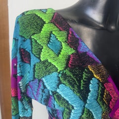 Roberto Cavalli Vintage Y2K Top with Multicolor Butterfly Print, Made in Italy
