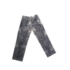 Roberto Cavalli Y2K Fur-Print Denim Jeans with Crystal Charm