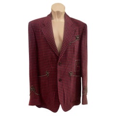 Gucci Alessandro Michele 2016 L’Aveugle Par Amour Red Check Blazer