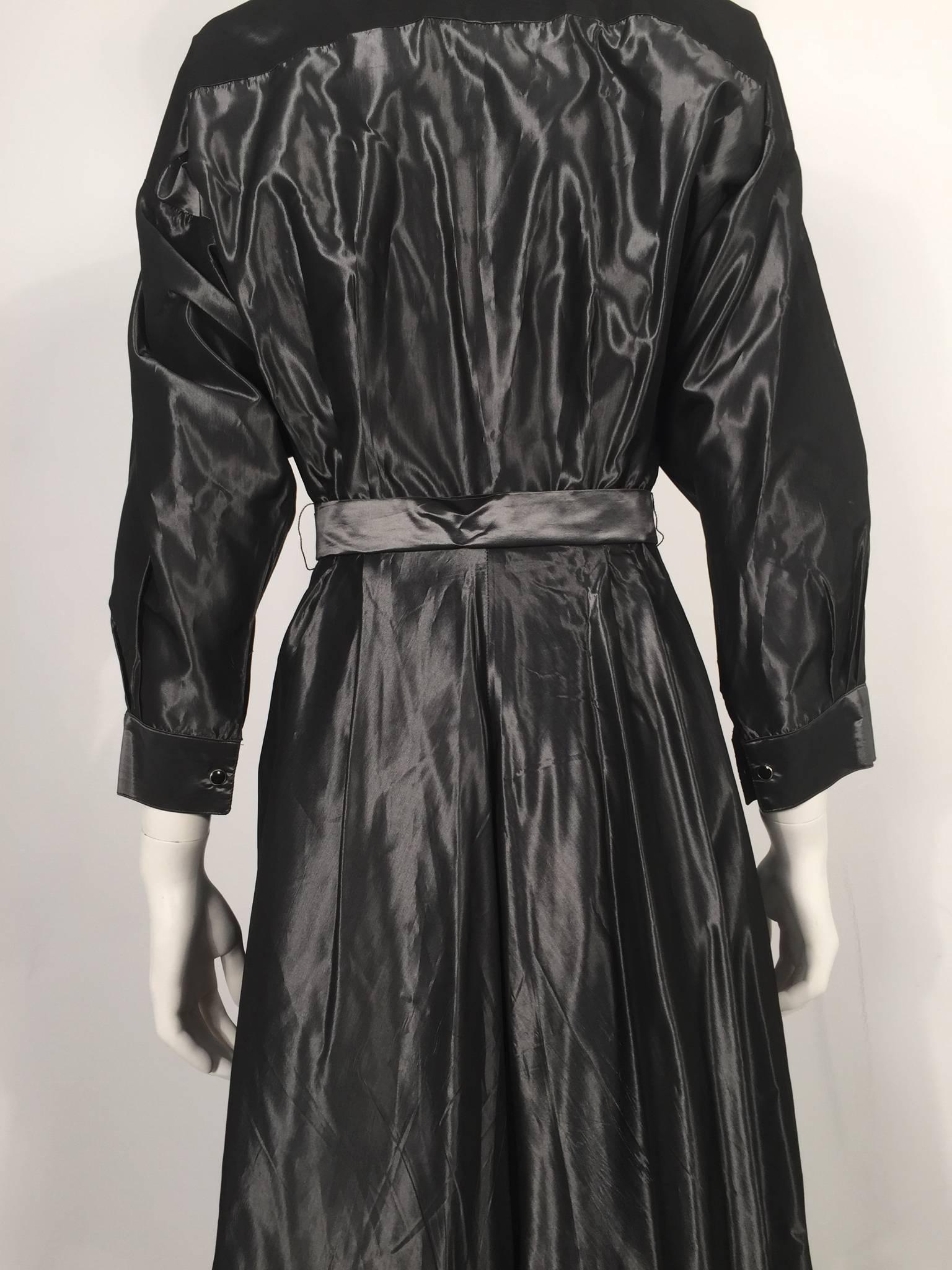 Norma Kamali Metallic Trench Coat  In Excellent Condition For Sale In New York, NY