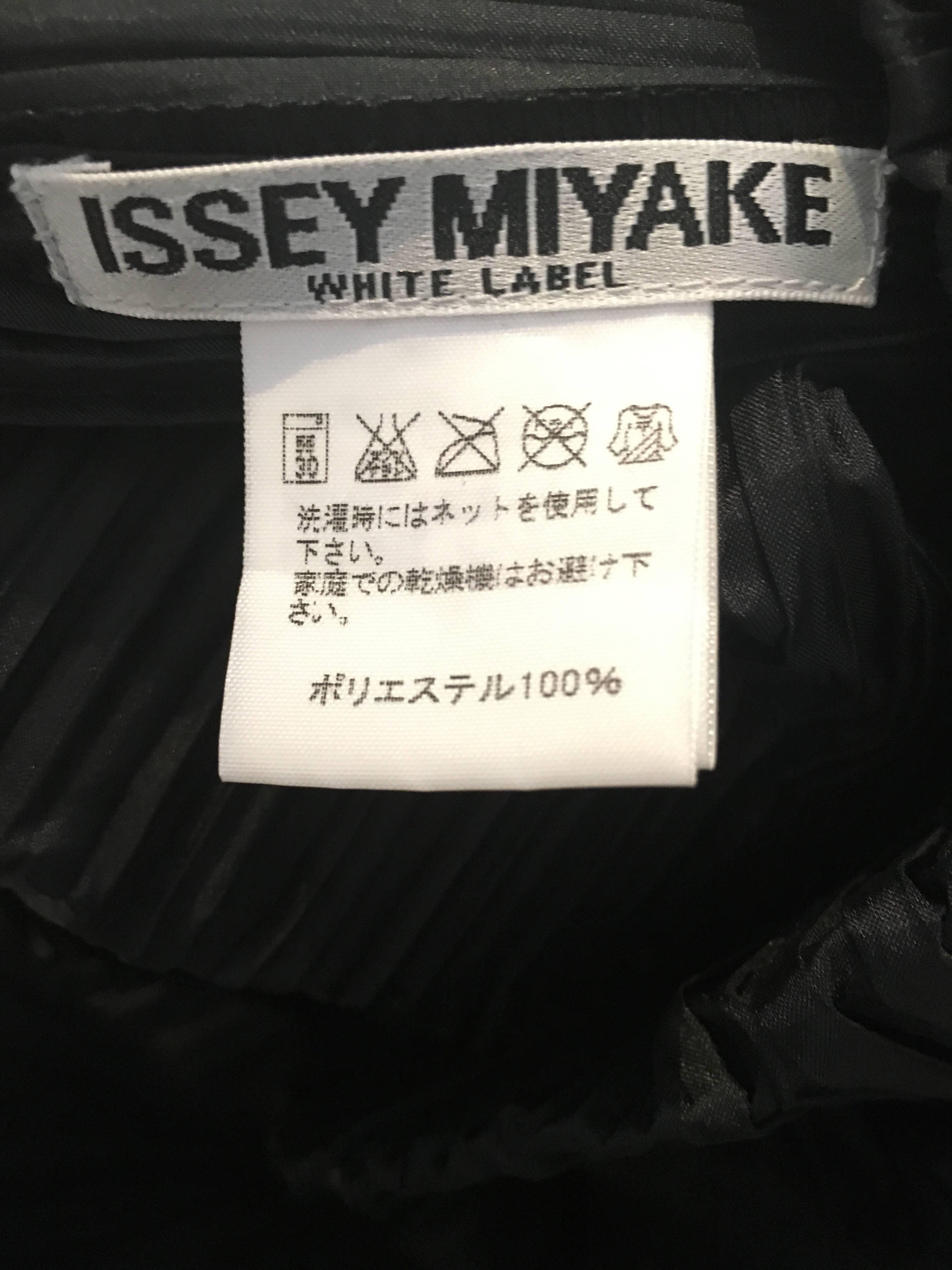 Issey Miyake White Label Black Pleated Dress For Sale 2