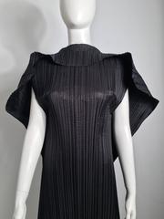 Issey Miyake White Label Black Pleated Dress
