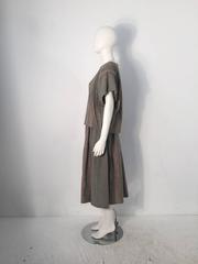 Issey Miyake Plantation Striped Crop Top + Skirt Set