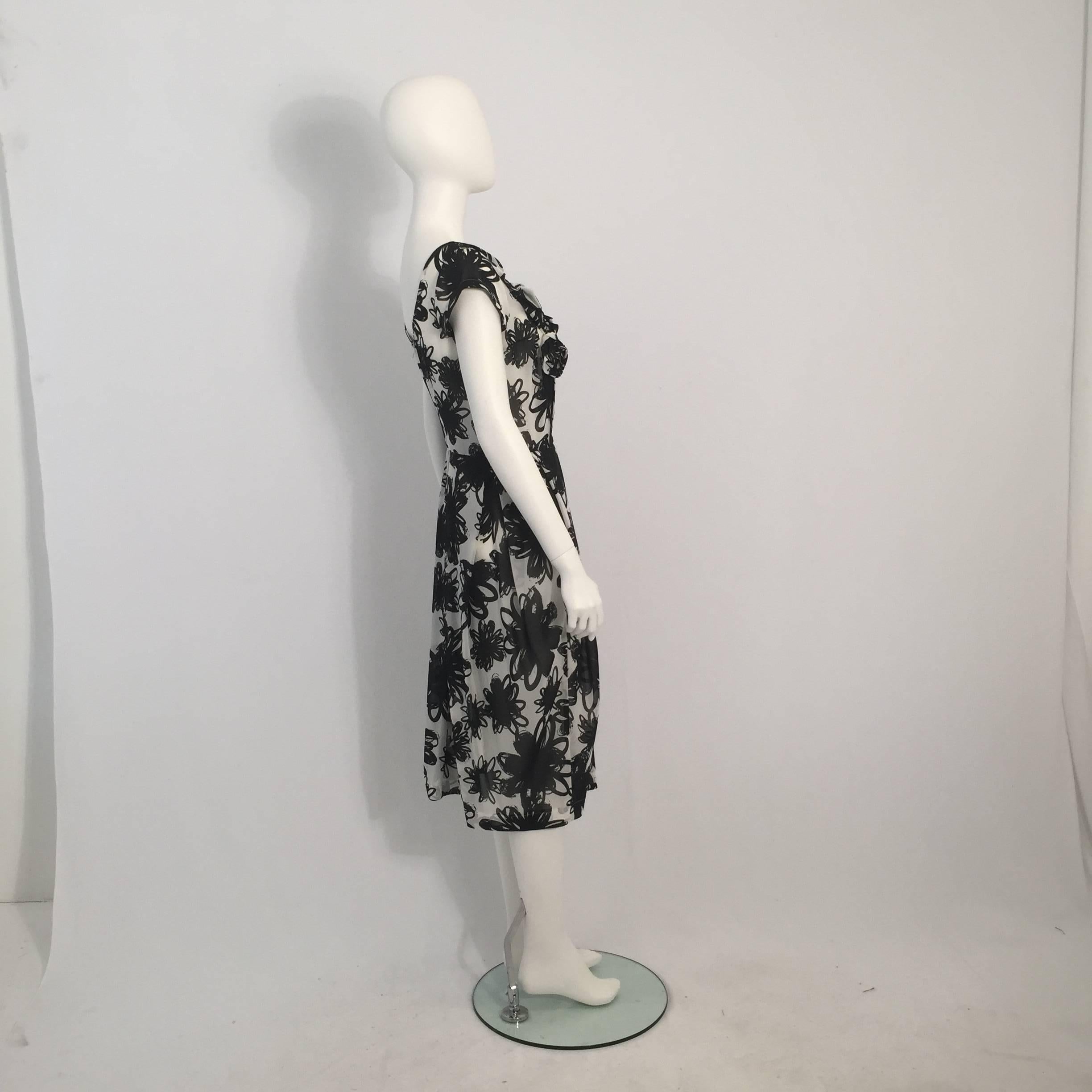 Comme des Garçons Black and White Print Dress In Excellent Condition In New York, NY