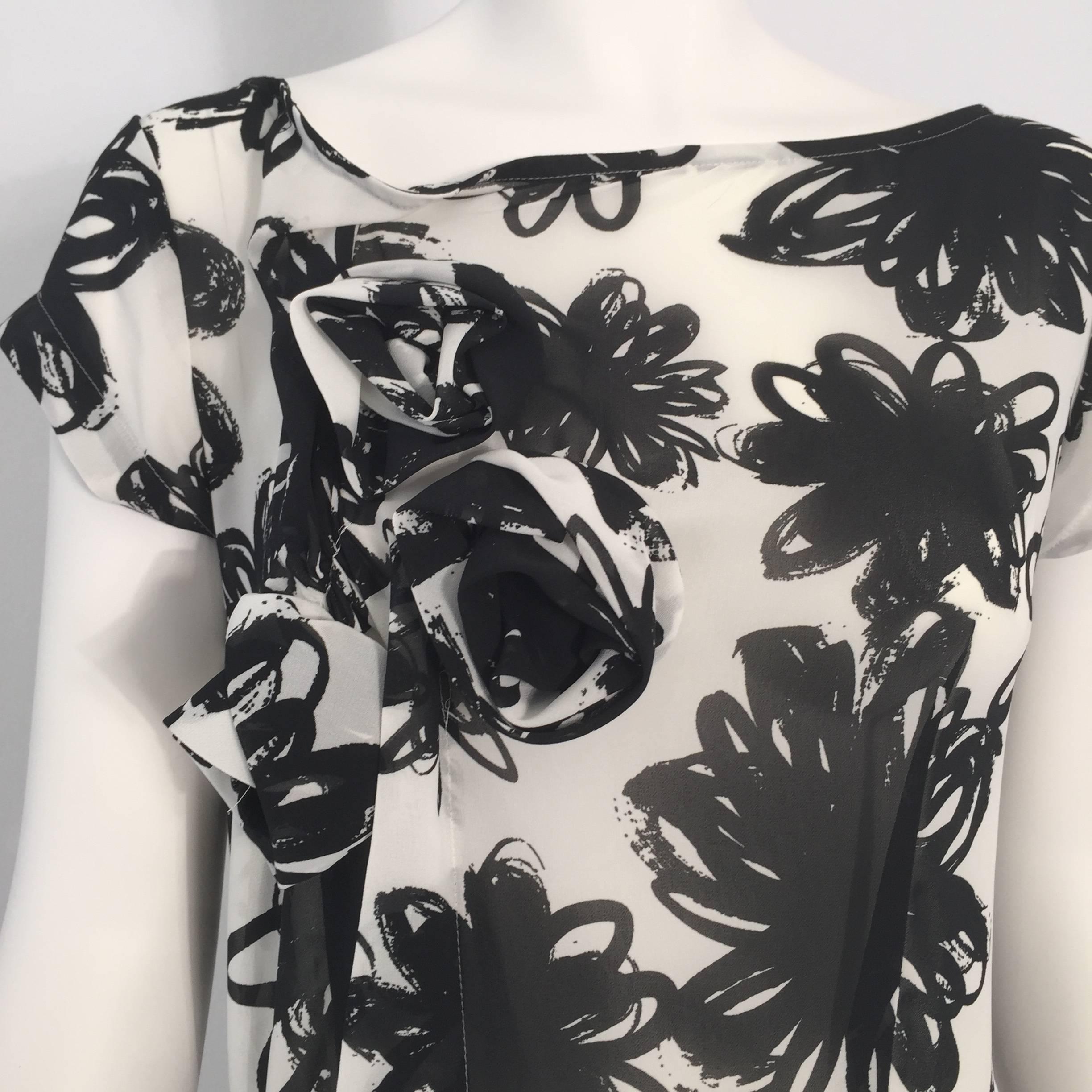 Women's Comme des Garçons Black and White Print Dress