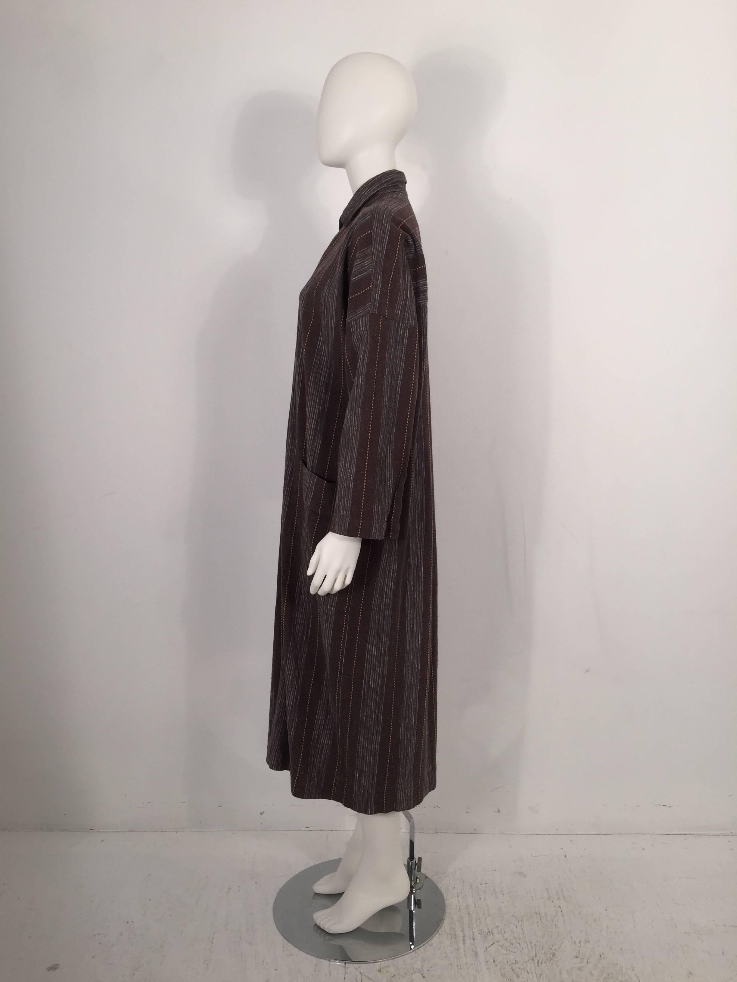 Issey Miyake Plantation Striped Dress With Pockets In Good Condition For Sale In New York, NY