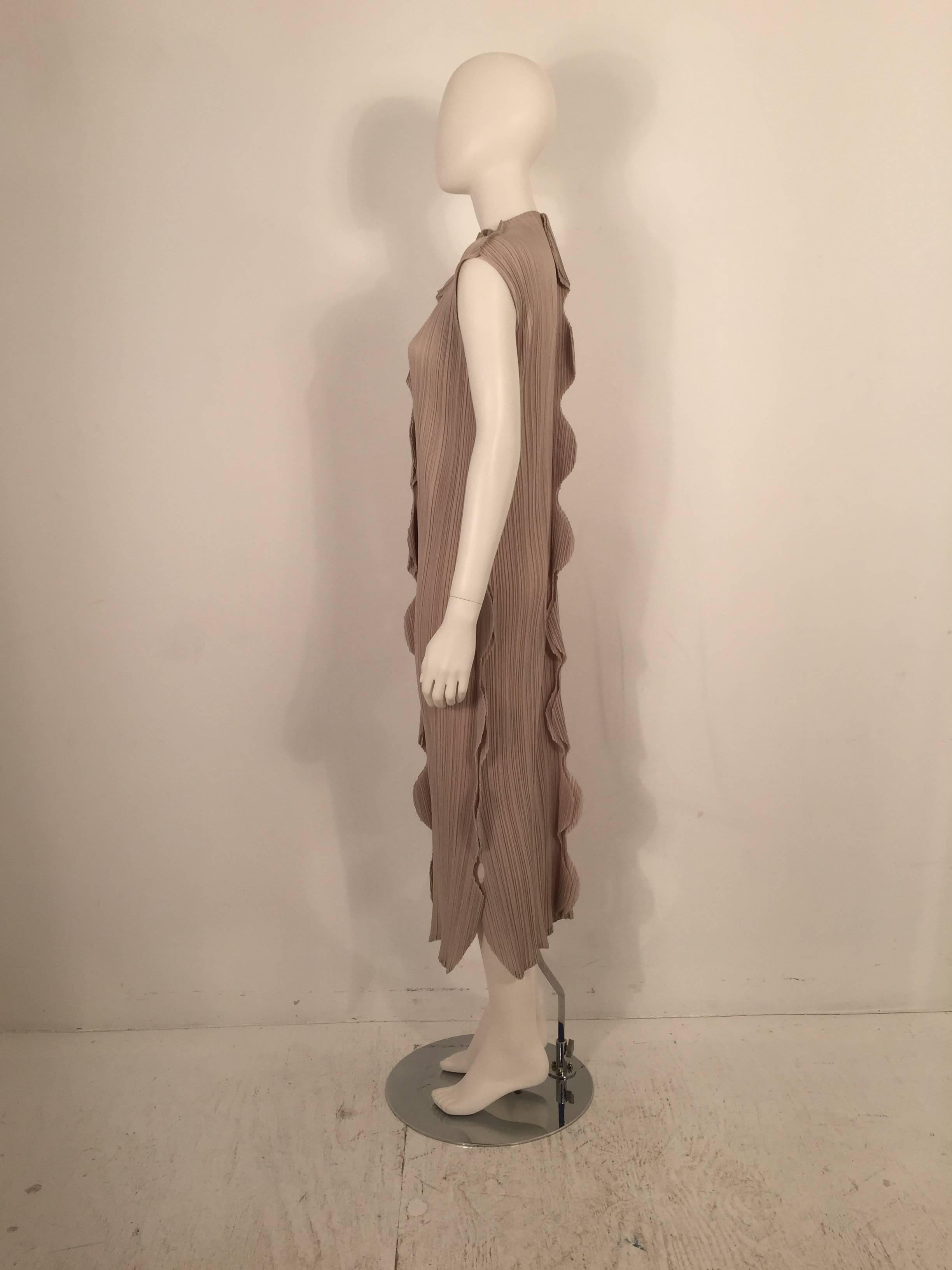 Issey Miyake Pleats Please Vintage Scallop Dress In Excellent Condition In New York, NY