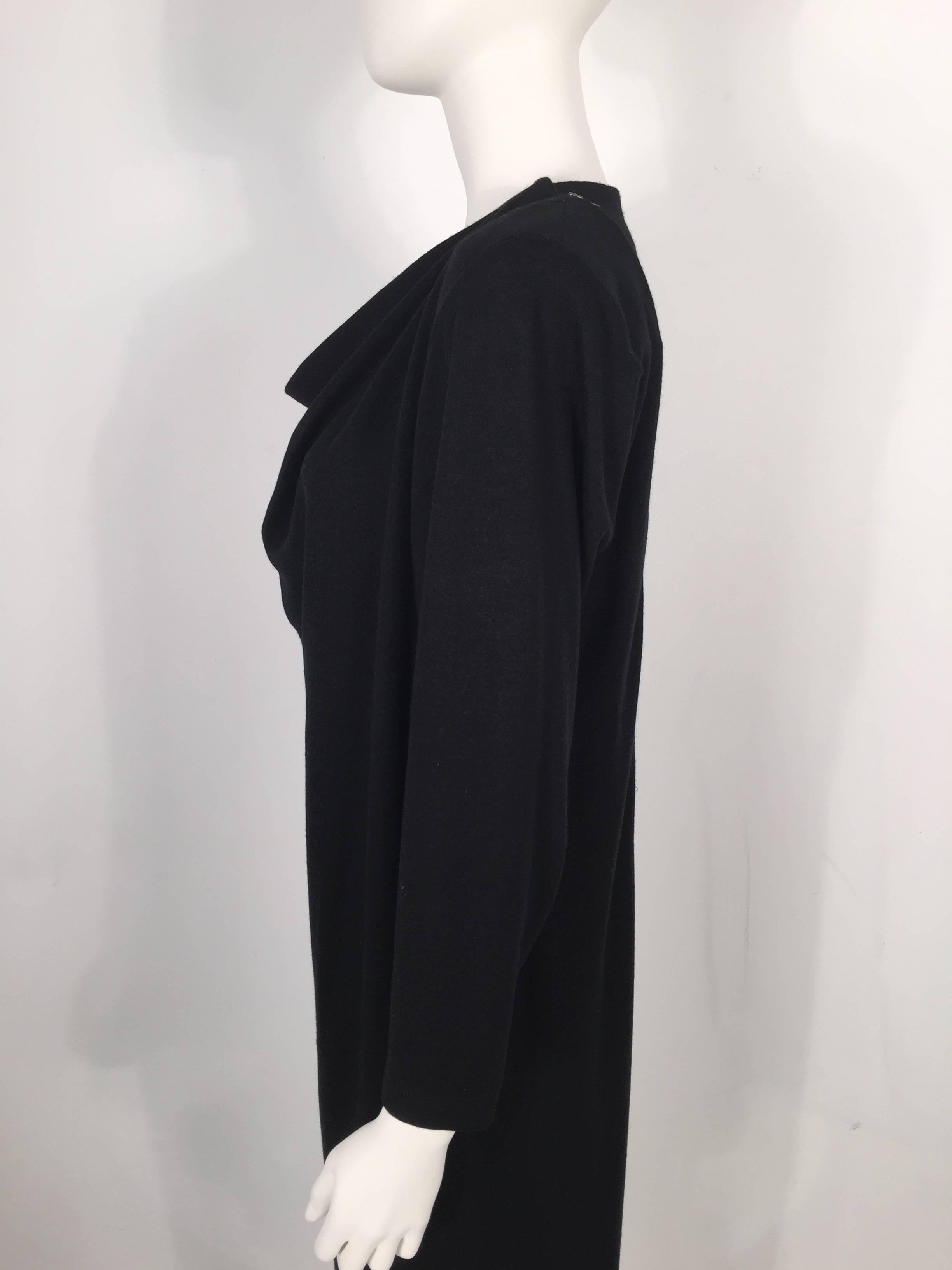 Women's Issey Miyake Black Cashmere Dress For Sale