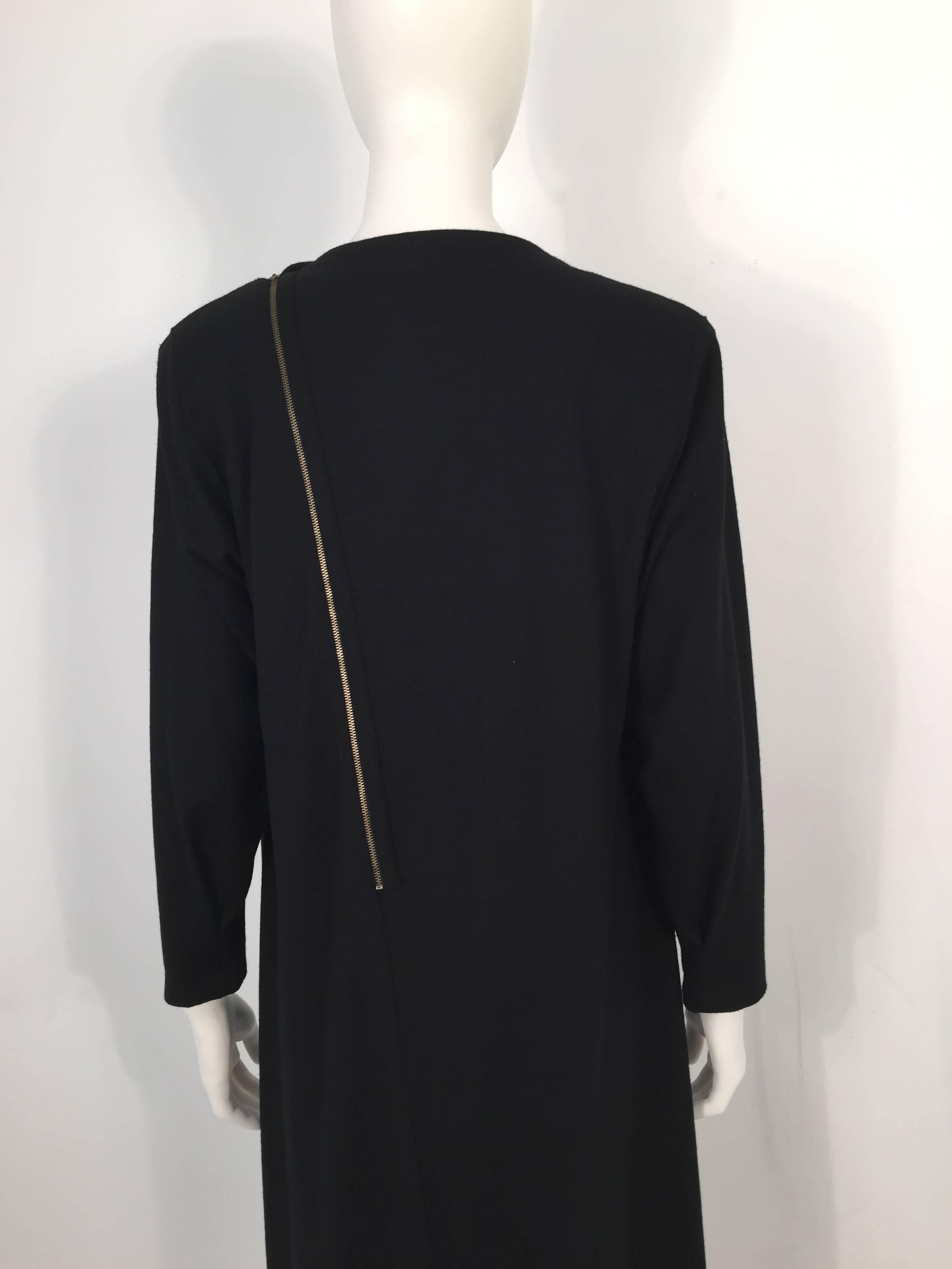Issey Miyake Black Cashmere Dress For Sale 1