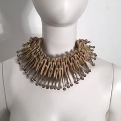 Perez Sanz 925 Silver Tip Intestine Necklace