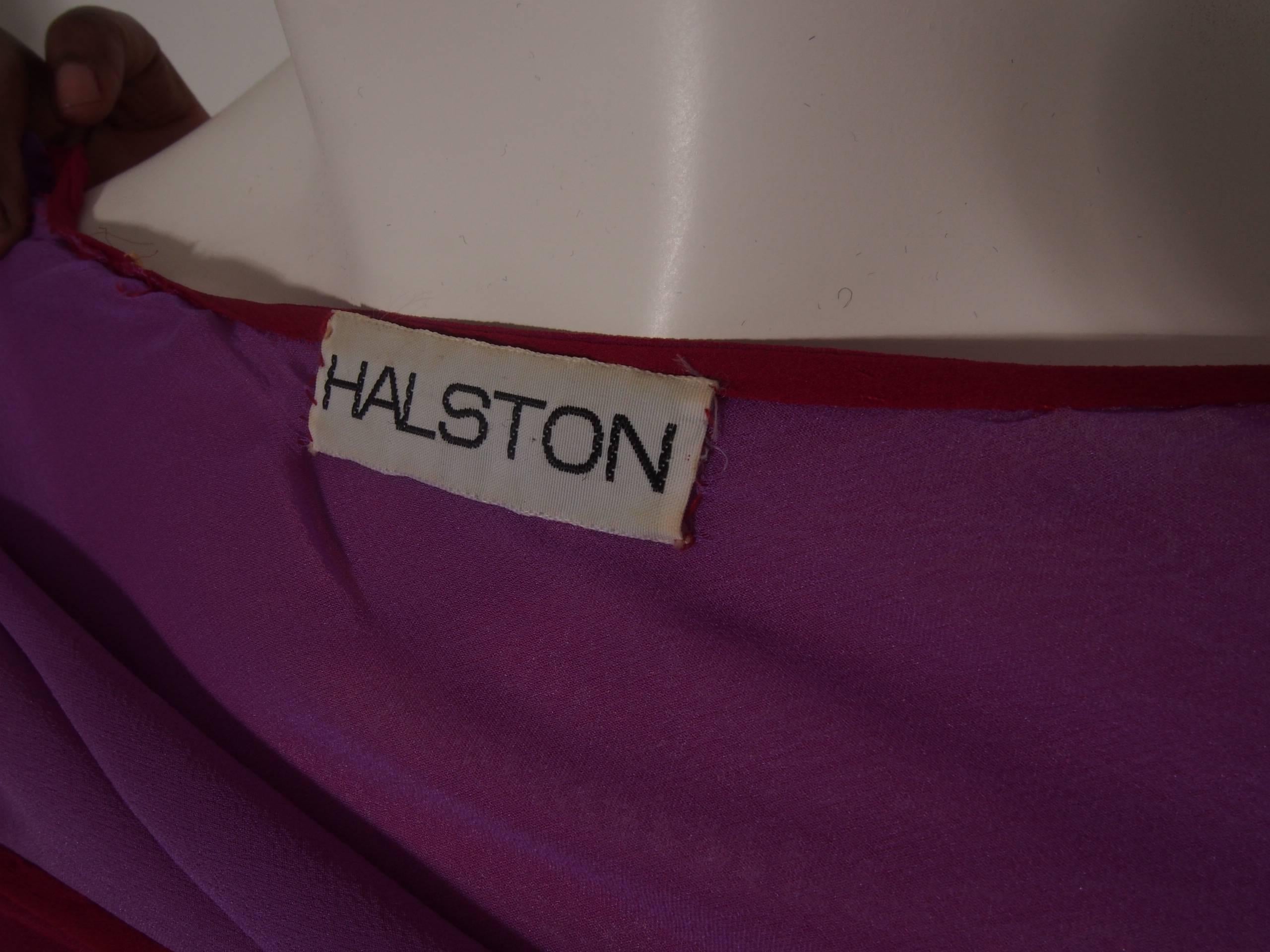 Halston Silk Chiffon Dress & Caftan 1
