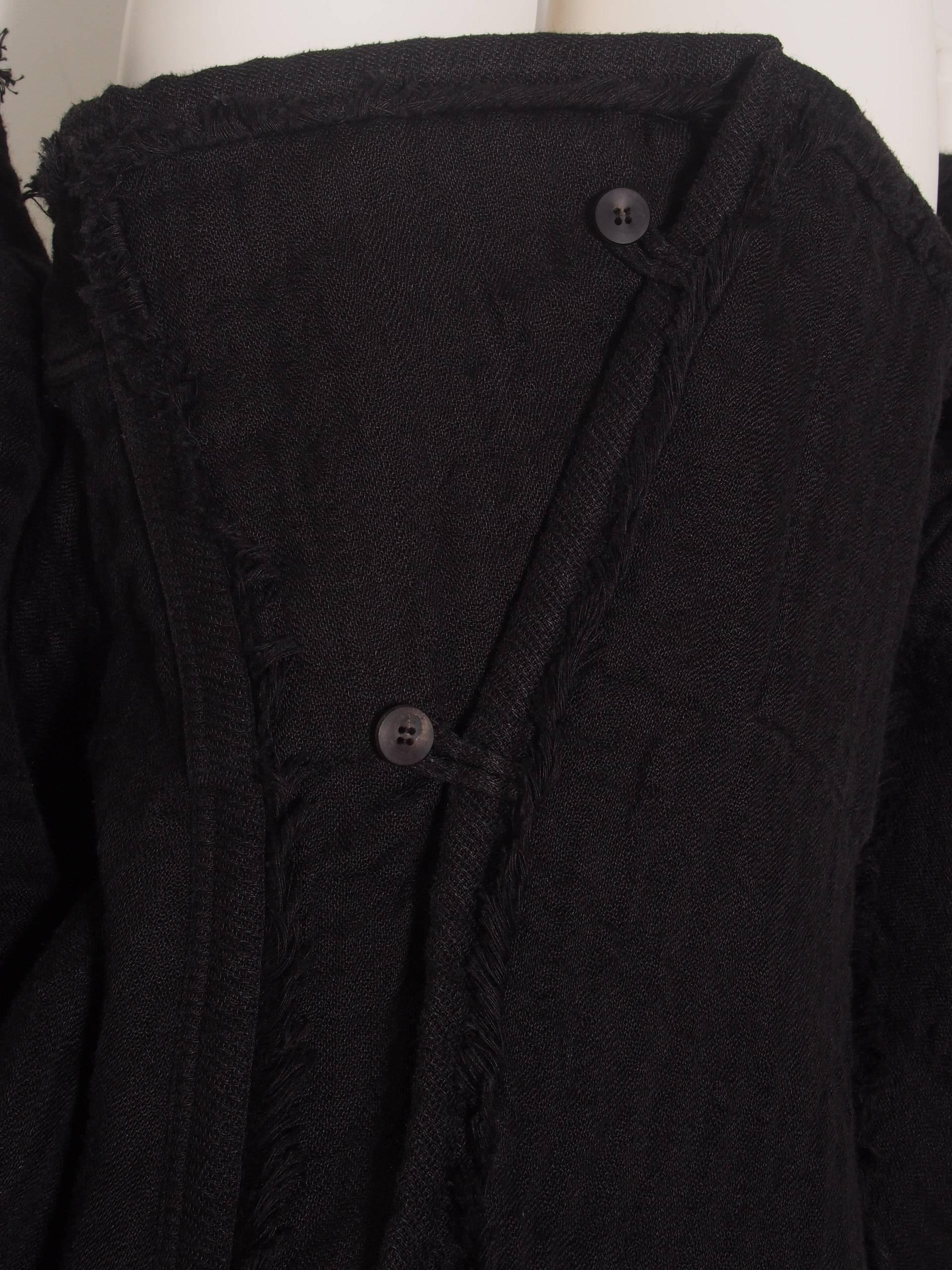 Black Issey Miyake Batwing Woven Jacket For Sale