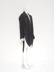 Issey Miyake Black Pleated Drape Jacket