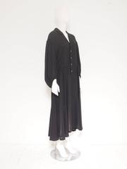 Matsuda Oversized Sheer Black Drop-Waist Dress