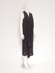 Comme des Garçons Tricot Draped Black Dress
