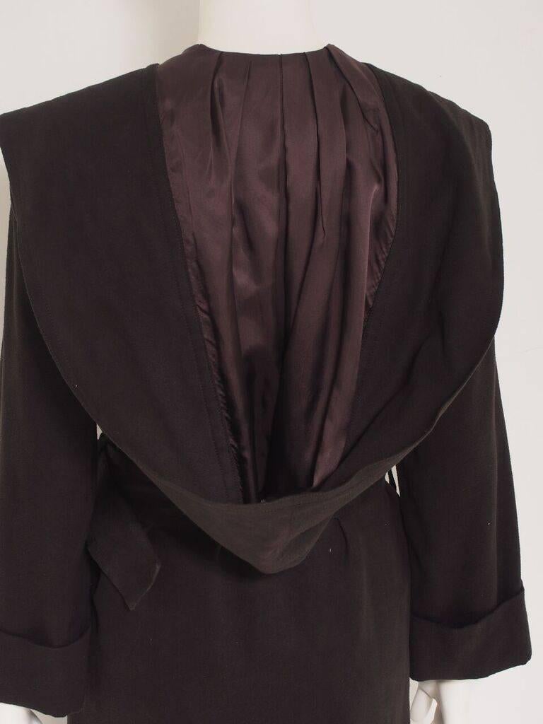 Issey Miyake Iconic Oversized Suede Hood Jacket For Sale 3