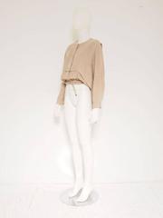 Issey Miyake Beige Linen Jacket with Cape