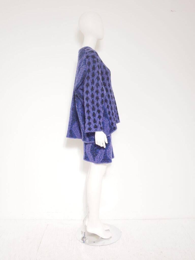 Women's Issey Miyake Multi-Print Top & Skirt Set For Sale