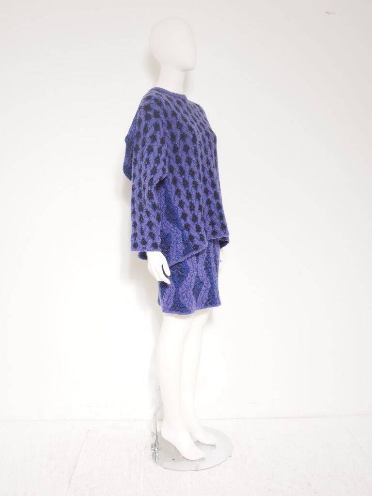 Issey Miyake Multi-Print Top & Skirt Set For Sale 1