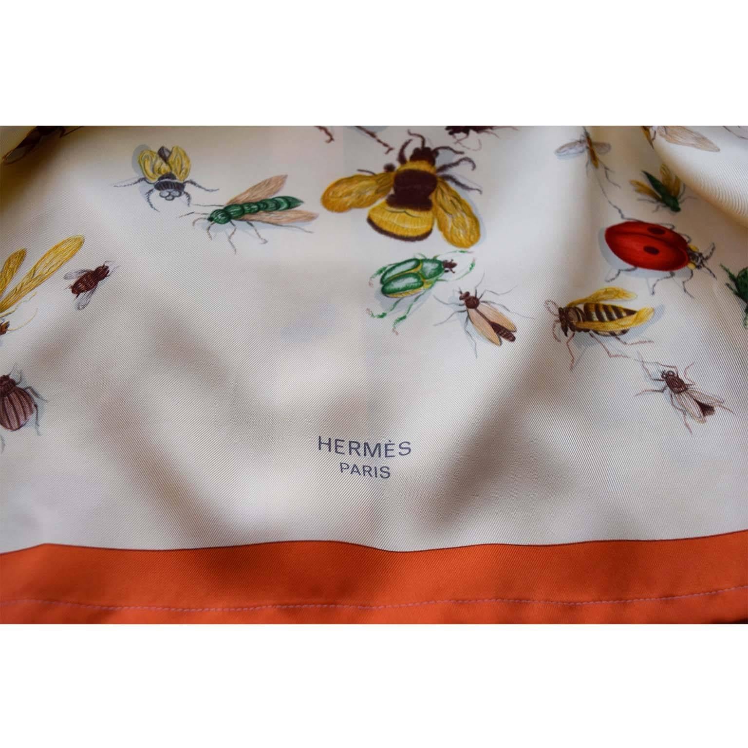 Hermès Vintage 100% Seide langärmeliges Hemd Größe 42 FR Les Insects 3