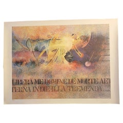 Litografía de edición limitada de un artista británico. Tom Phillips (1937-2022).