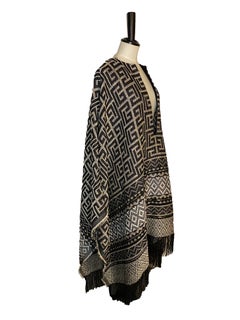 Balmain Metallic Fringed Jacquard Poncho. Original Price £3k. Fits one size