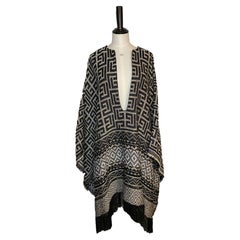 Balmain Metallic Fringed Jacquard Poncho. Original Price £3k. Fits one size