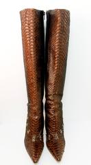 John Galliano AW 2001 Brown Python Boots