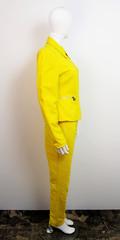 Early 1990's Versace Jeans Couture Yellow Two-Piece Suit